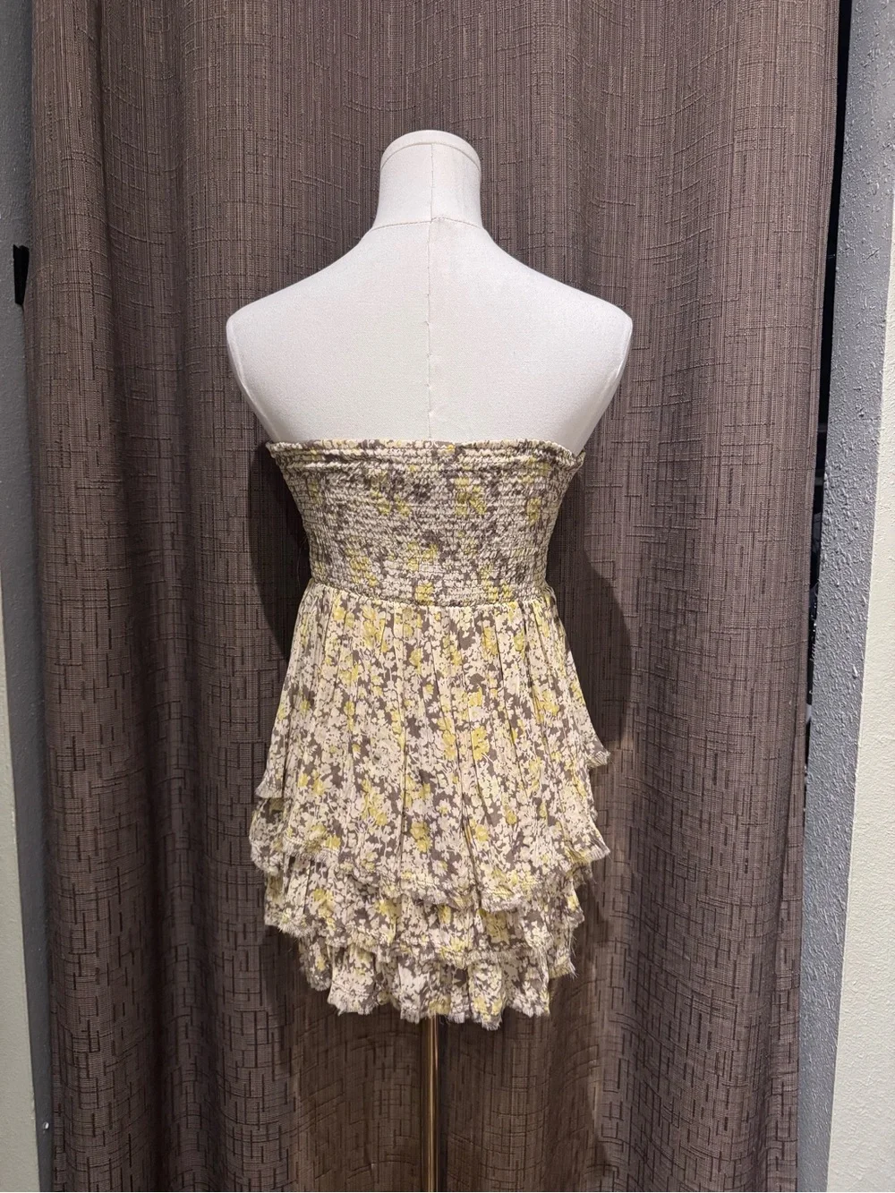 Free People Smocked Floral Tube Top - Size SP